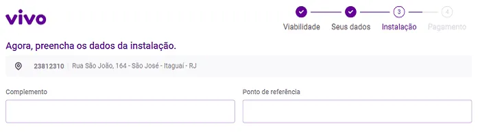 Vivo Fibra: Consultar disponibilidade no site de compra online Vivo. Quarto passo