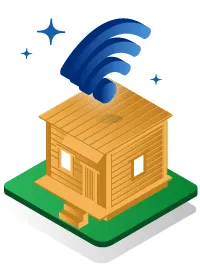 Conexão de internet rural para casa